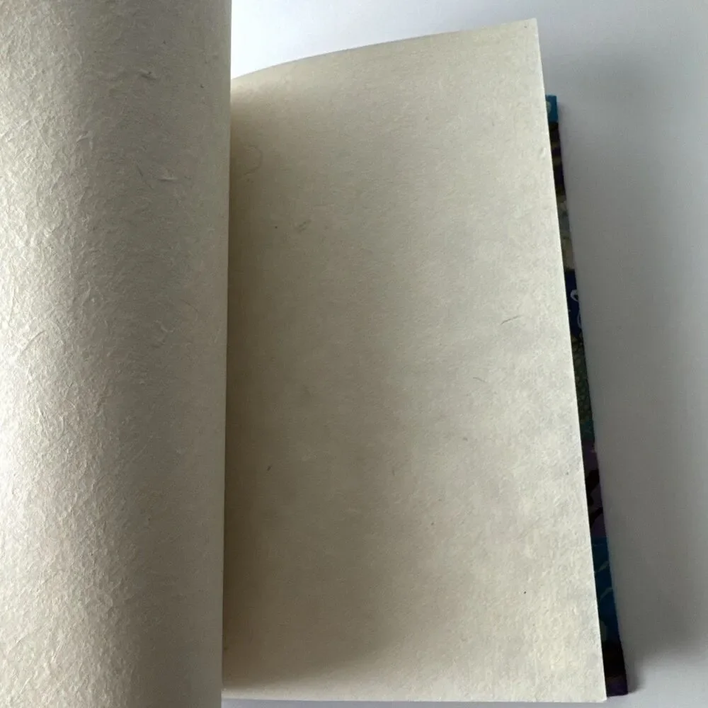 Blue Floral Journal Blank Diary Book Hard Cover Made From Lokta Plant from Nepal